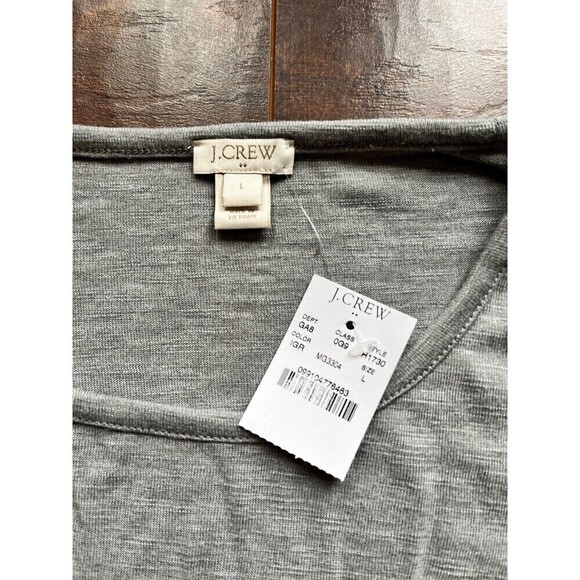 J. Crew Mixed Media Long Sleeve Layering Casual Work Shirt NWT Large - Picture 2 of 6